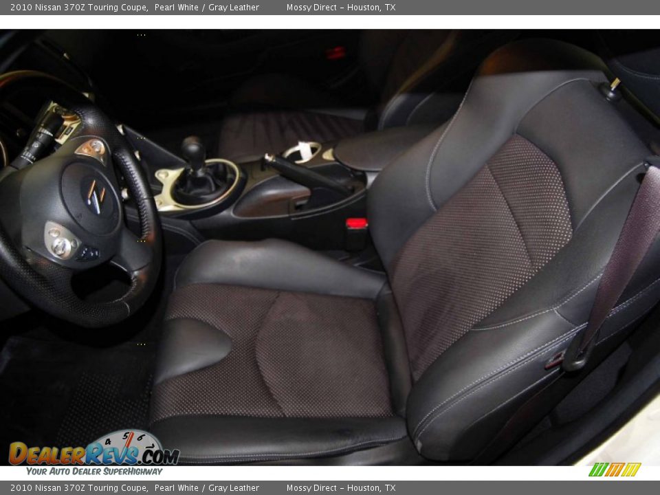 2010 Nissan 370Z Touring Coupe Pearl White / Gray Leather Photo #10