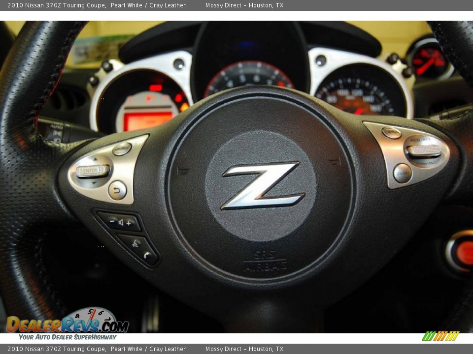 2010 Nissan 370Z Touring Coupe Pearl White / Gray Leather Photo #21