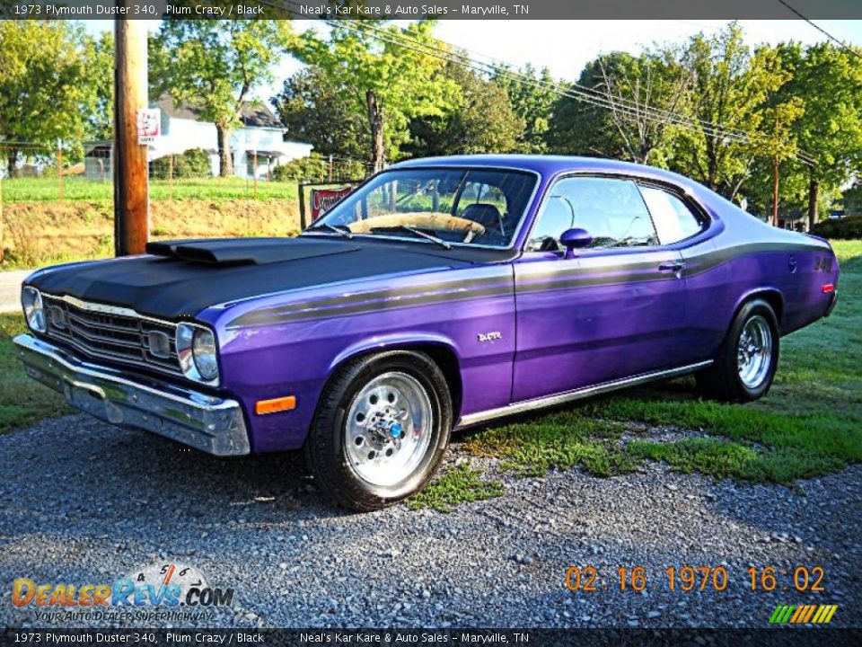 1973 Plymouth Duster 340 Plum Crazy / Black Photo #2