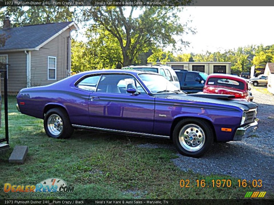 1973 Plymouth Duster 340 Plum Crazy / Black Photo #6