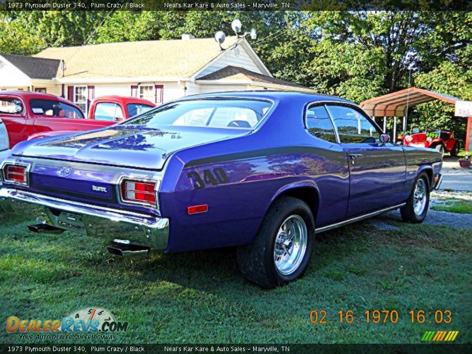 1973 Plymouth Duster 340 Plum Crazy / Black Photo #7