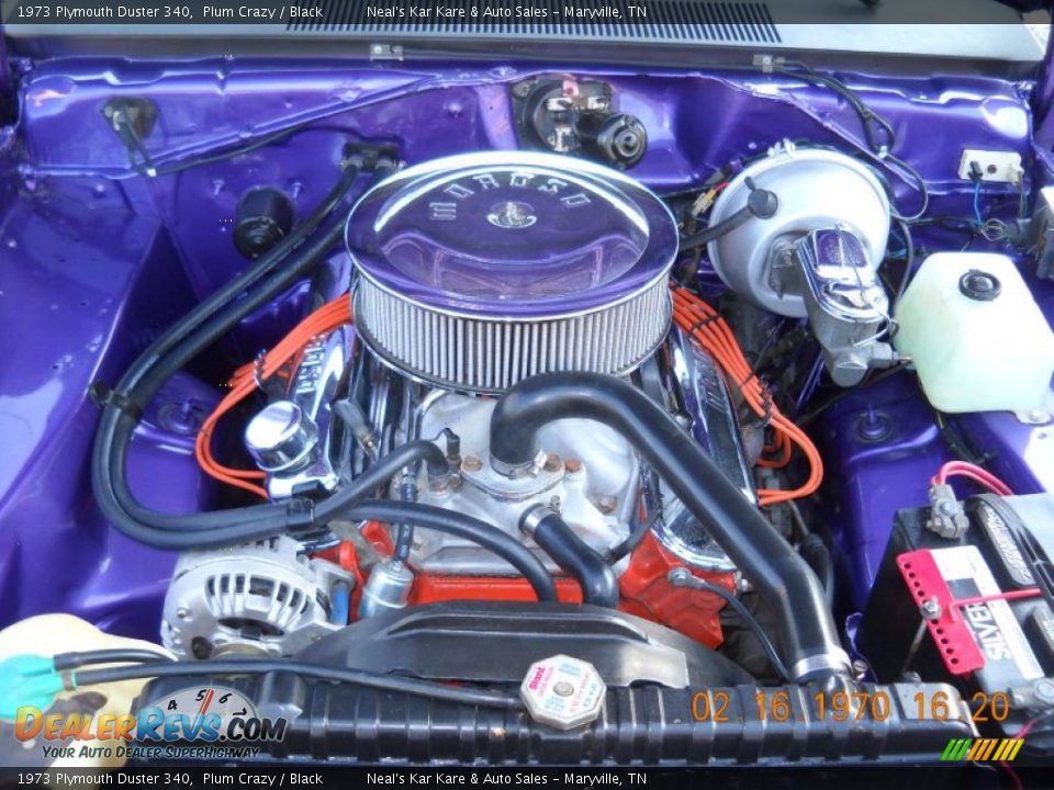 1973 Plymouth Duster 340 340 cid OHV 16-Valve V8 Engine Photo #29