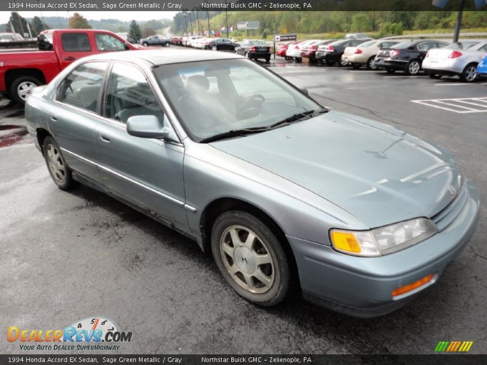 1994 Honda Accord EX Sedan Sage Green Metallic / Gray Photo #7