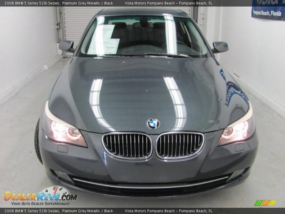 2008 BMW 5 Series 528i Sedan Platinum Grey Metallic / Black Photo #2