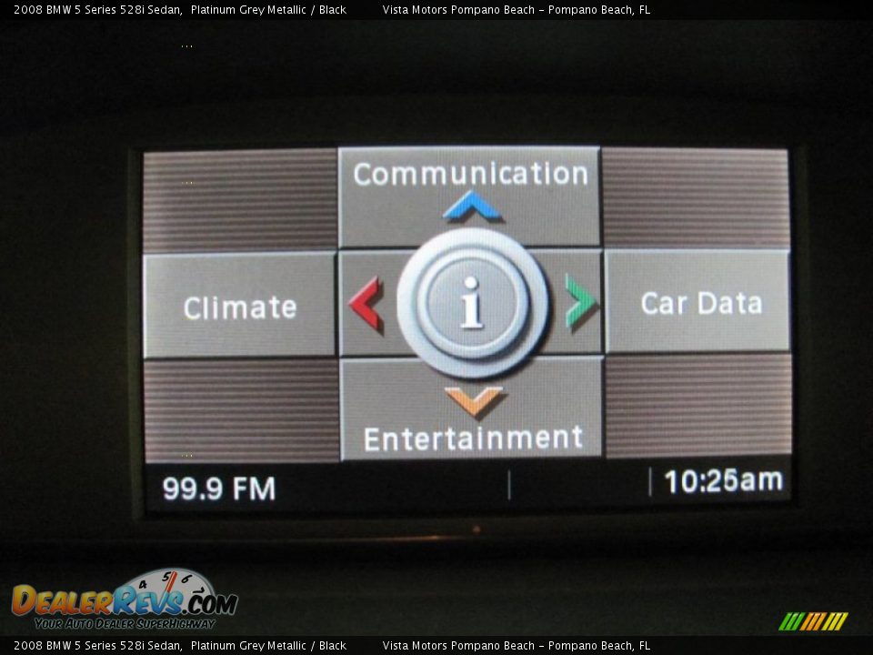 2008 BMW 5 Series 528i Sedan Platinum Grey Metallic / Black Photo #10