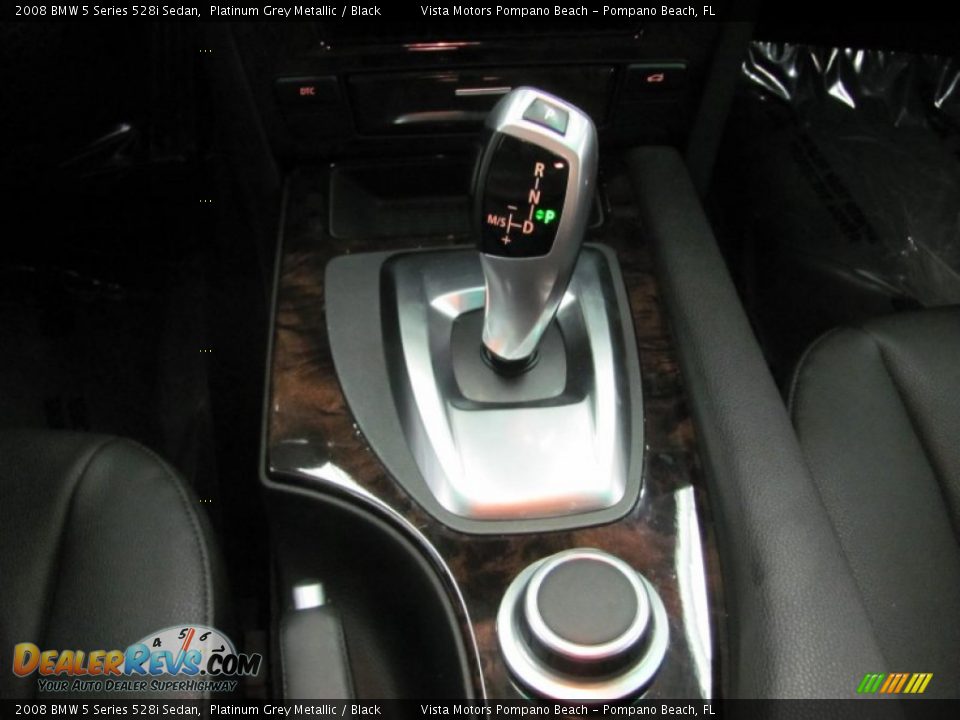 2008 BMW 5 Series 528i Sedan Platinum Grey Metallic / Black Photo #12