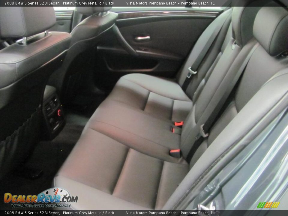 2008 BMW 5 Series 528i Sedan Platinum Grey Metallic / Black Photo #14