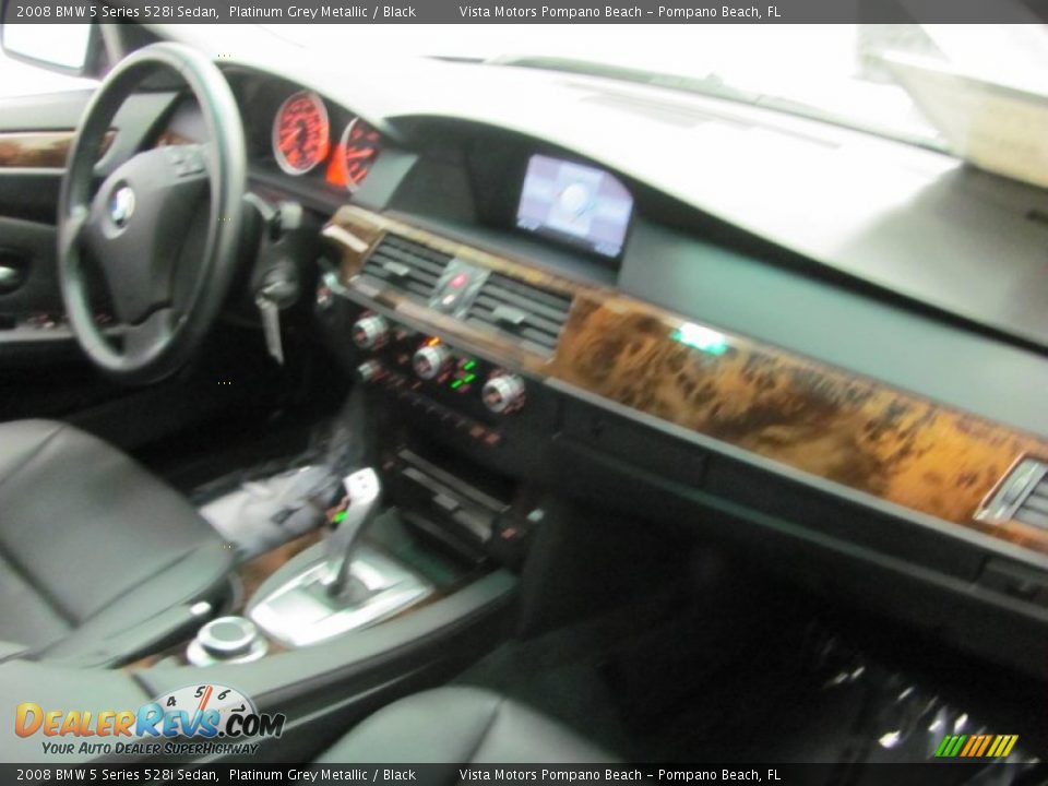 2008 BMW 5 Series 528i Sedan Platinum Grey Metallic / Black Photo #16