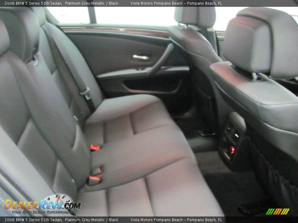 2008 BMW 5 Series 528i Sedan Platinum Grey Metallic / Black Photo #17