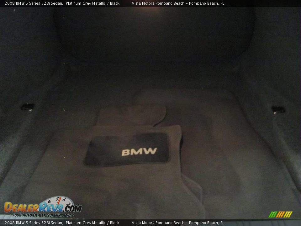 2008 BMW 5 Series 528i Sedan Platinum Grey Metallic / Black Photo #18