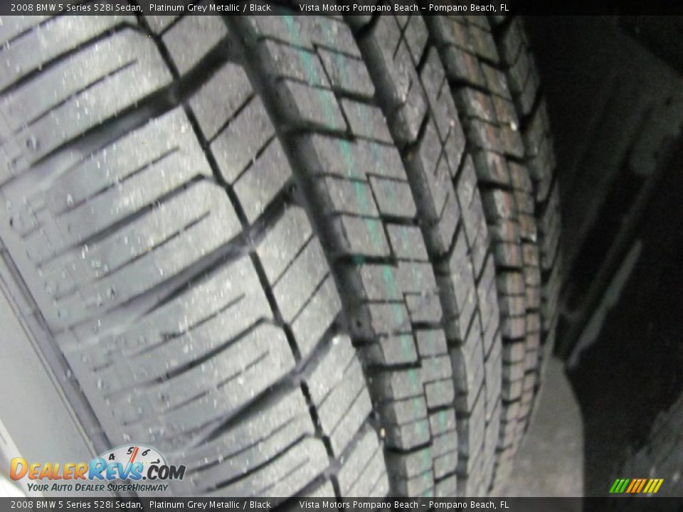 2008 BMW 5 Series 528i Sedan Platinum Grey Metallic / Black Photo #20