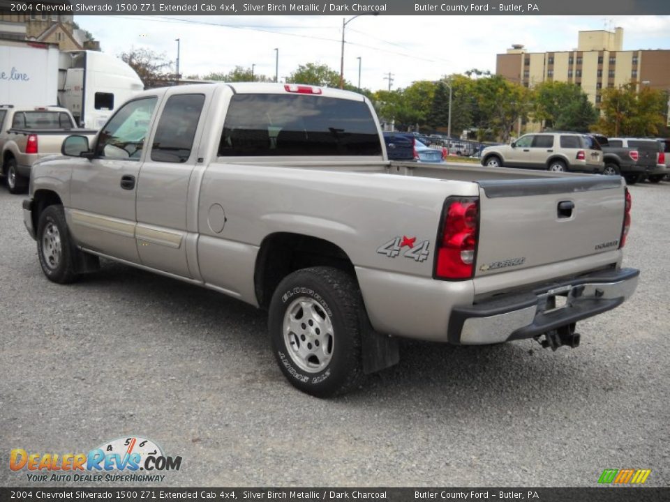 2004 Chevrolet Silverado 1500 Z71 Extended Cab 4x4 Silver Birch Metallic / Dark Charcoal Photo #4