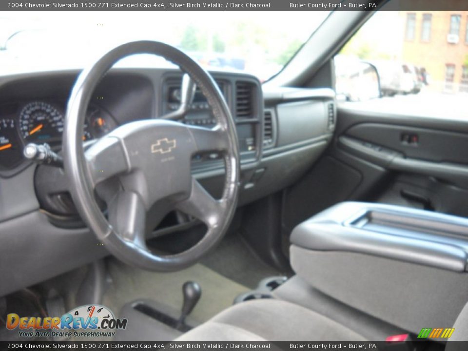 2004 Chevrolet Silverado 1500 Z71 Extended Cab 4x4 Silver Birch Metallic / Dark Charcoal Photo #7