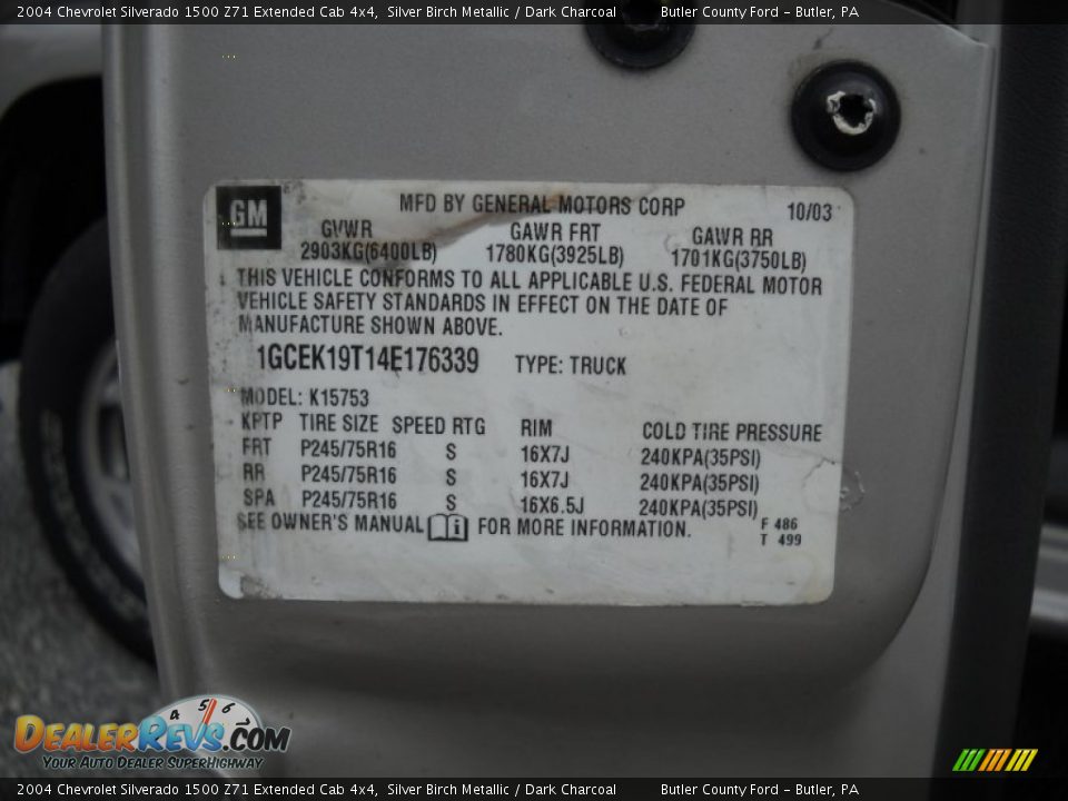 2004 Chevrolet Silverado 1500 Z71 Extended Cab 4x4 Silver Birch Metallic / Dark Charcoal Photo #9