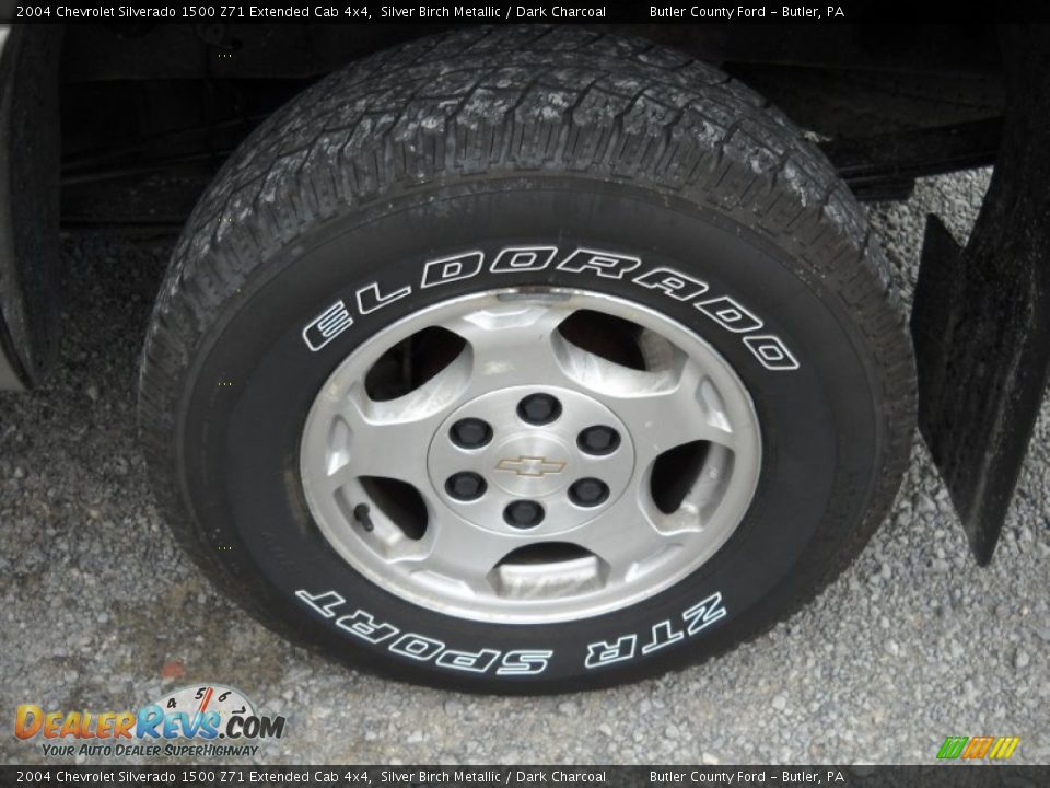 2004 Chevrolet Silverado 1500 Z71 Extended Cab 4x4 Silver Birch Metallic / Dark Charcoal Photo #13