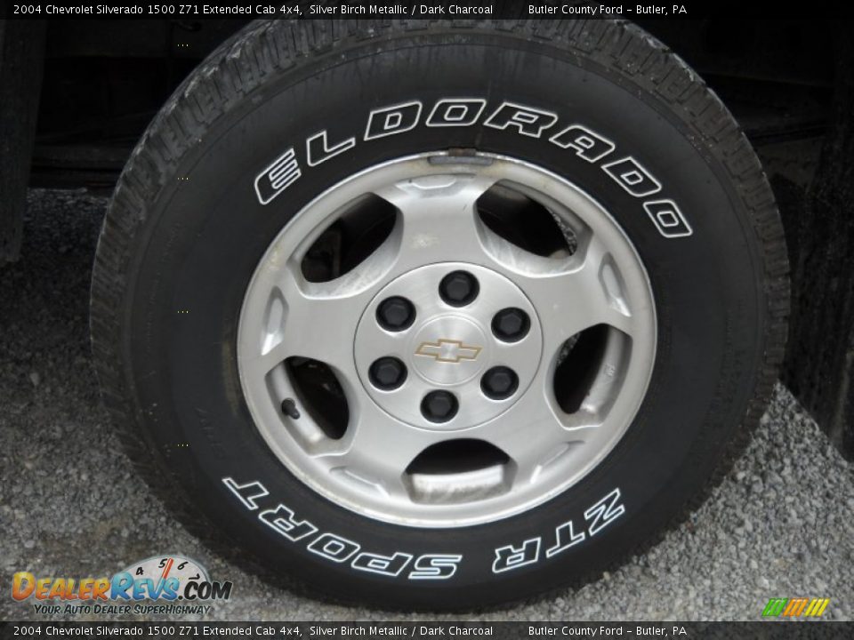 2004 Chevrolet Silverado 1500 Z71 Extended Cab 4x4 Silver Birch Metallic / Dark Charcoal Photo #14