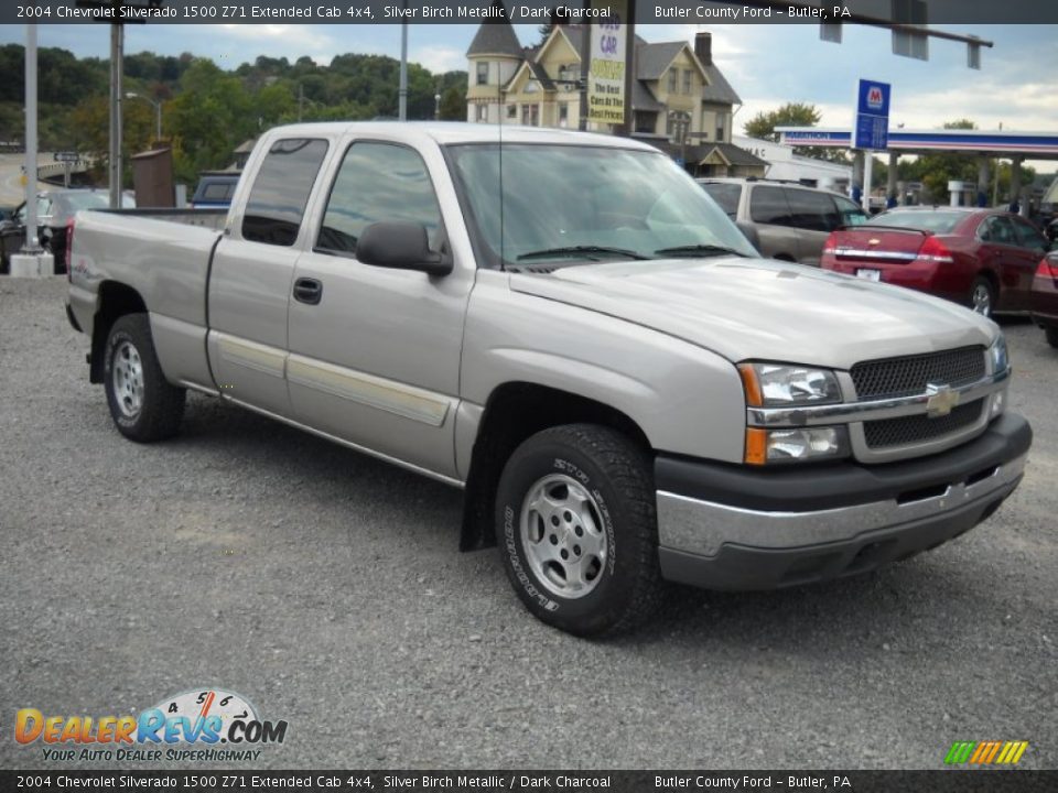 2004 Chevrolet Silverado 1500 Z71 Extended Cab 4x4 Silver Birch Metallic / Dark Charcoal Photo #20