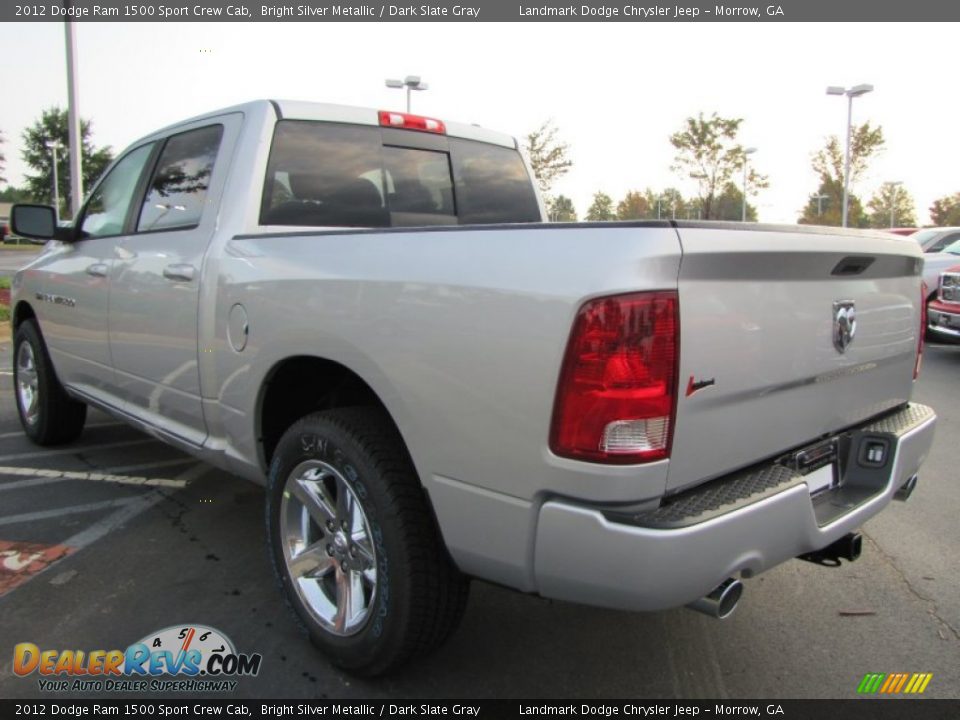 2012 Dodge Ram 1500 Sport Crew Cab Bright Silver Metallic / Dark Slate Gray Photo #2