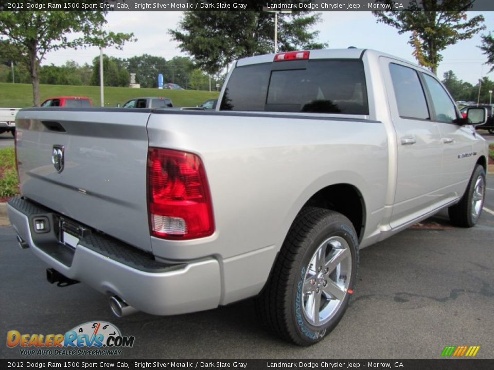 2012 Dodge Ram 1500 Sport Crew Cab Bright Silver Metallic / Dark Slate Gray Photo #3