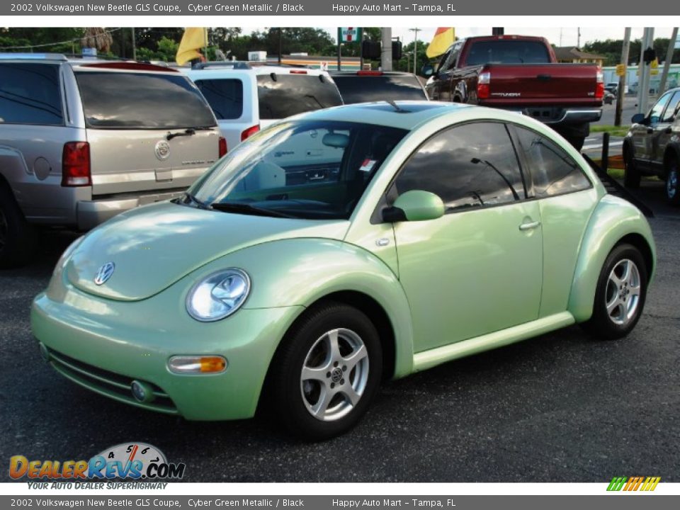 2002 Volkswagen New Beetle GLS Coupe Cyber Green Metallic / Black Photo #1