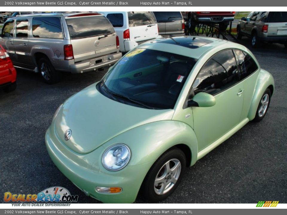 2002 Volkswagen New Beetle GLS Coupe Cyber Green Metallic / Black Photo #3