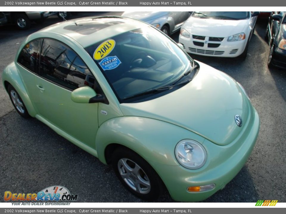 2002 Volkswagen New Beetle GLS Coupe Cyber Green Metallic / Black Photo #4