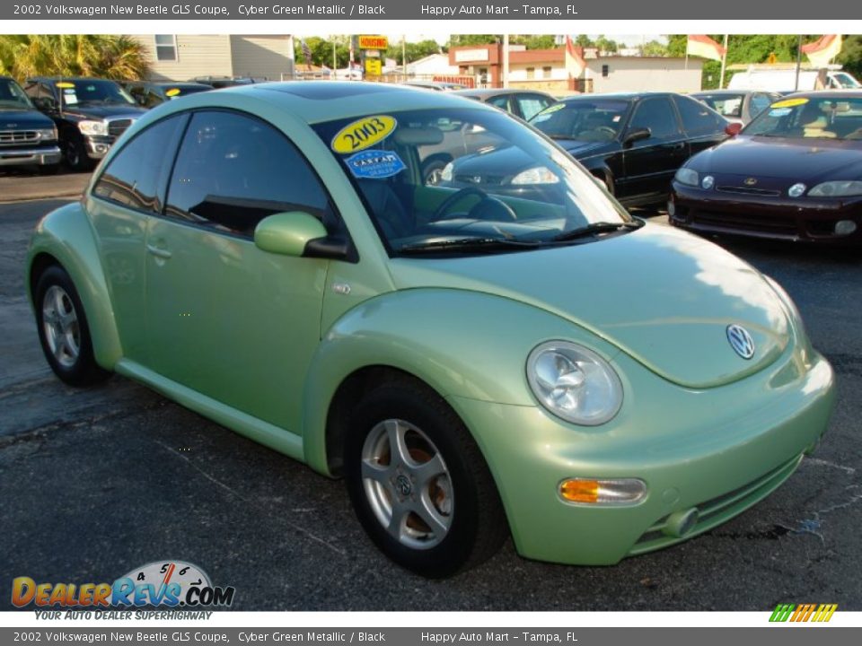 2002 Volkswagen New Beetle GLS Coupe Cyber Green Metallic / Black Photo #5