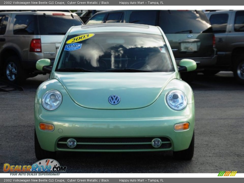 2002 Volkswagen New Beetle GLS Coupe Cyber Green Metallic / Black Photo #6