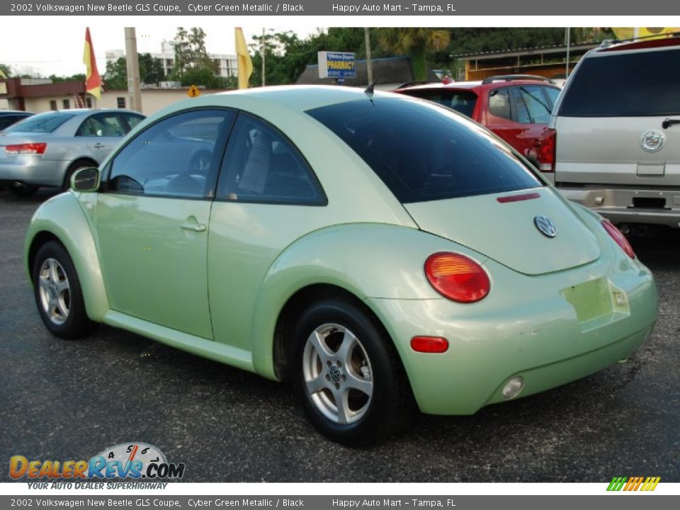 2002 Volkswagen New Beetle GLS Coupe Cyber Green Metallic / Black Photo #15