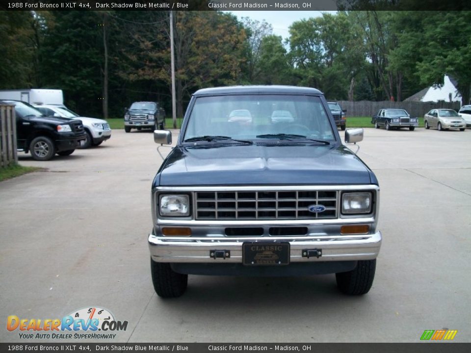 1988 Ford Bronco II XLT 4x4 Dark Shadow Blue Metallic / Blue Photo #2