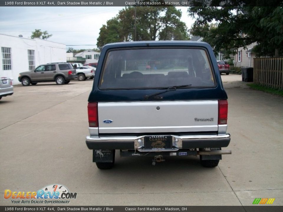 1988 Ford Bronco II XLT 4x4 Dark Shadow Blue Metallic / Blue Photo #6