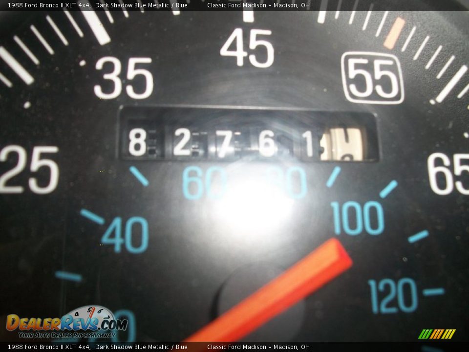 1988 Ford Bronco II XLT 4x4 Dark Shadow Blue Metallic / Blue Photo #13