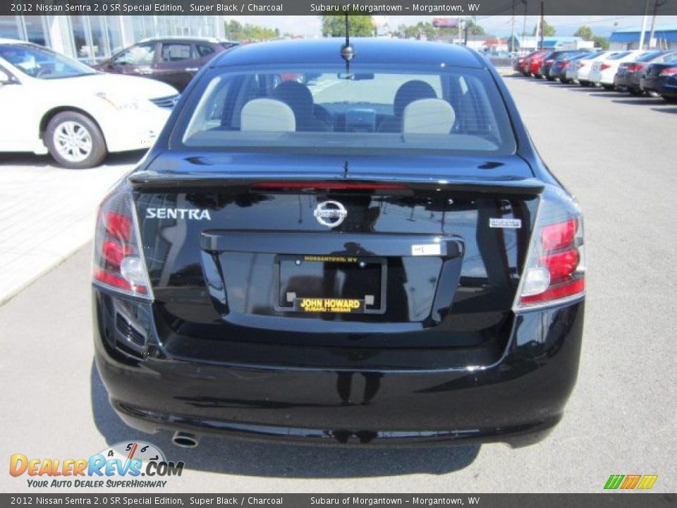 2012 Nissan Sentra 2.0 SR Special Edition Super Black / Charcoal Photo #6