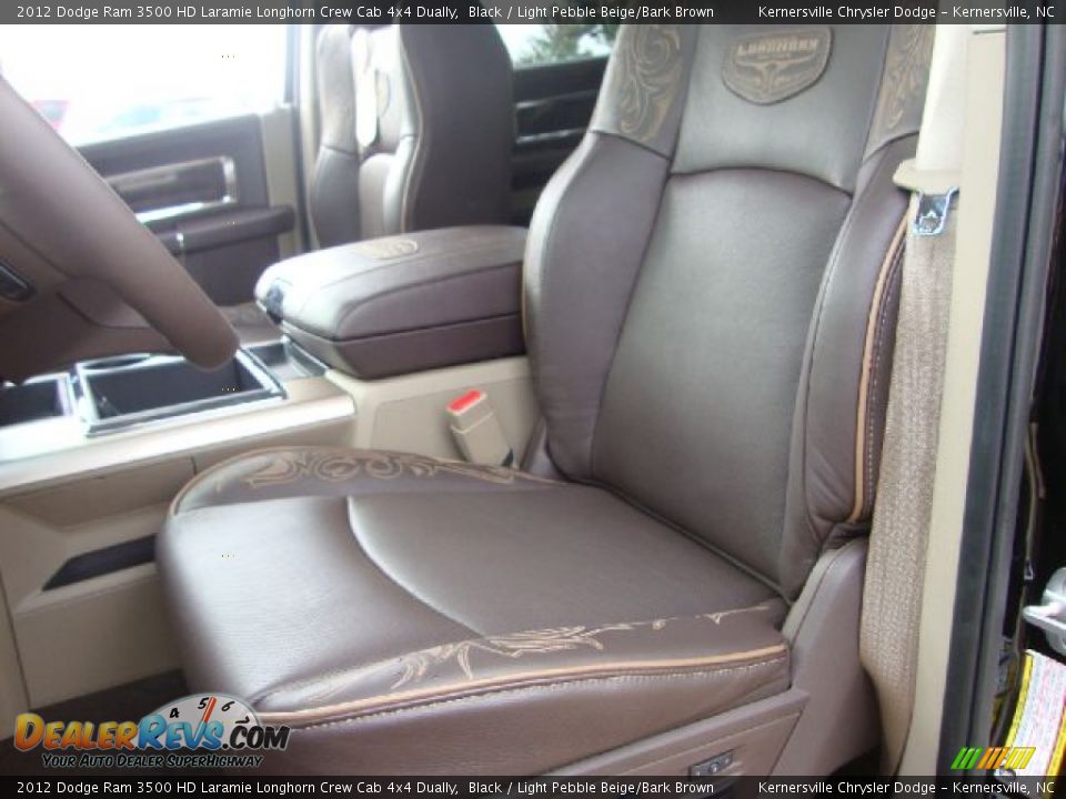 Light Pebble Beige/Bark Brown Interior - 2012 Dodge Ram 3500 HD Laramie Longhorn Crew Cab 4x4 Dually Photo #11