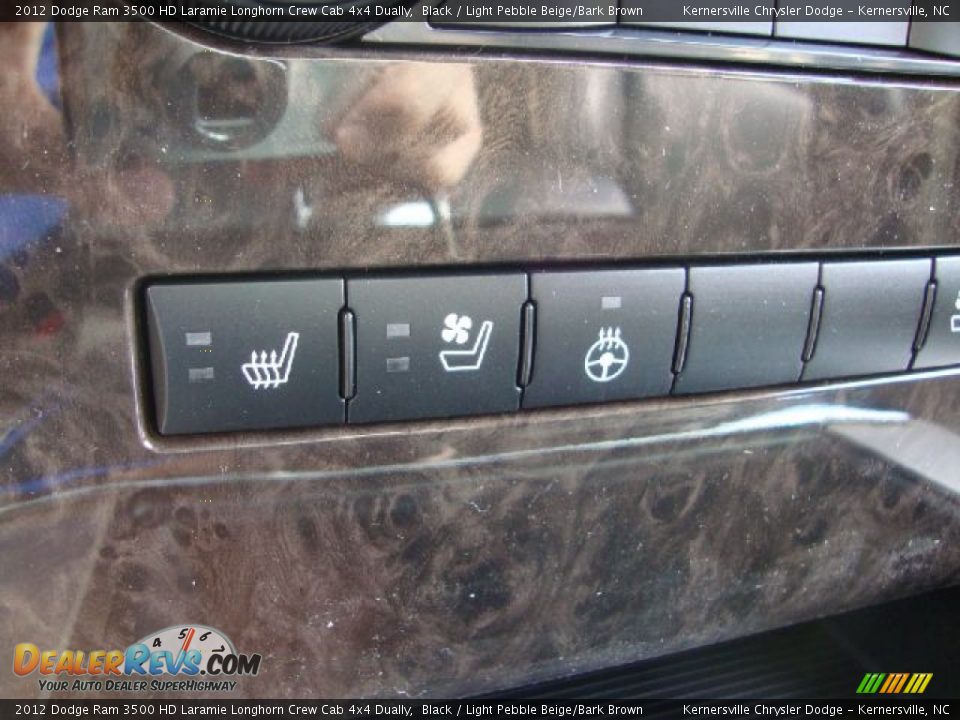 2012 Dodge Ram 3500 HD Laramie Longhorn Crew Cab 4x4 Dually Black / Light Pebble Beige/Bark Brown Photo #14