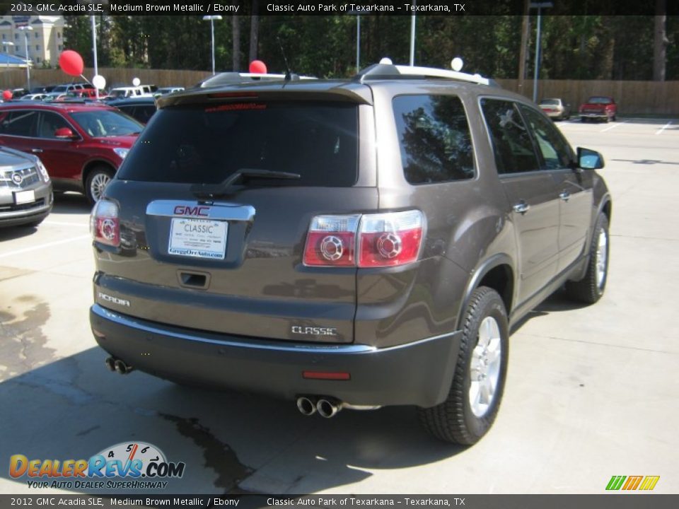 2012 GMC Acadia SLE Medium Brown Metallic / Ebony Photo #5