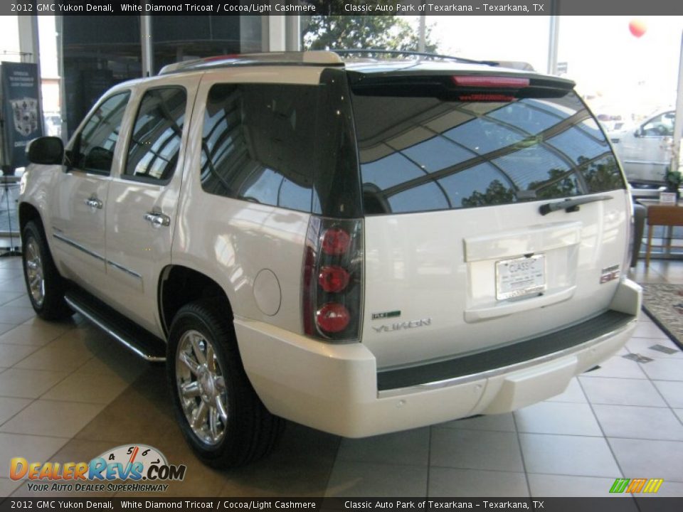 2012 GMC Yukon Denali White Diamond Tricoat / Cocoa/Light Cashmere Photo #3