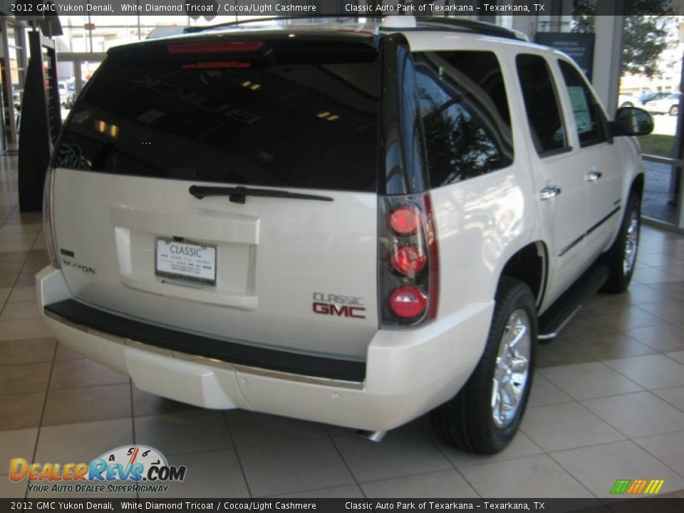 2012 GMC Yukon Denali White Diamond Tricoat / Cocoa/Light Cashmere Photo #5