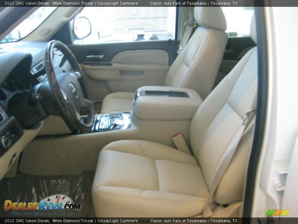 2012 GMC Yukon Denali White Diamond Tricoat / Cocoa/Light Cashmere Photo #11