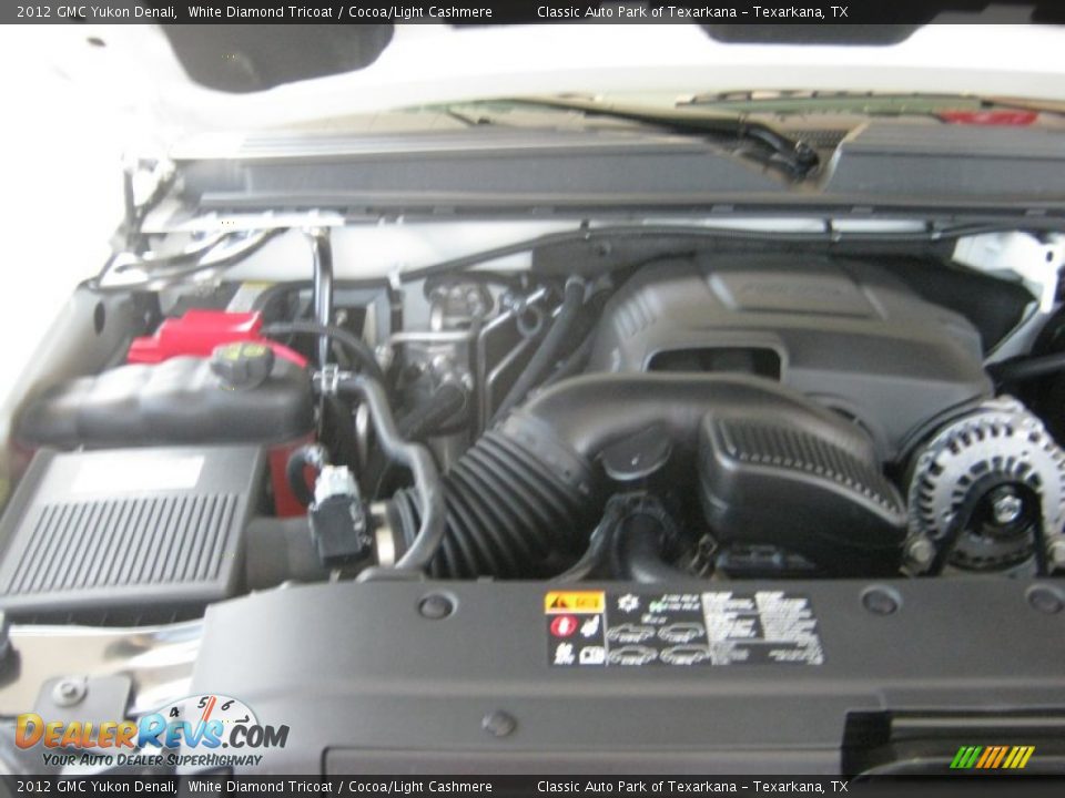 2012 GMC Yukon Denali White Diamond Tricoat / Cocoa/Light Cashmere Photo #23