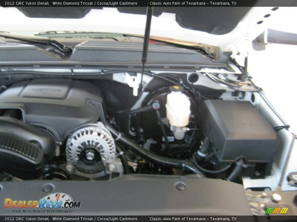 2012 GMC Yukon Denali White Diamond Tricoat / Cocoa/Light Cashmere Photo #24