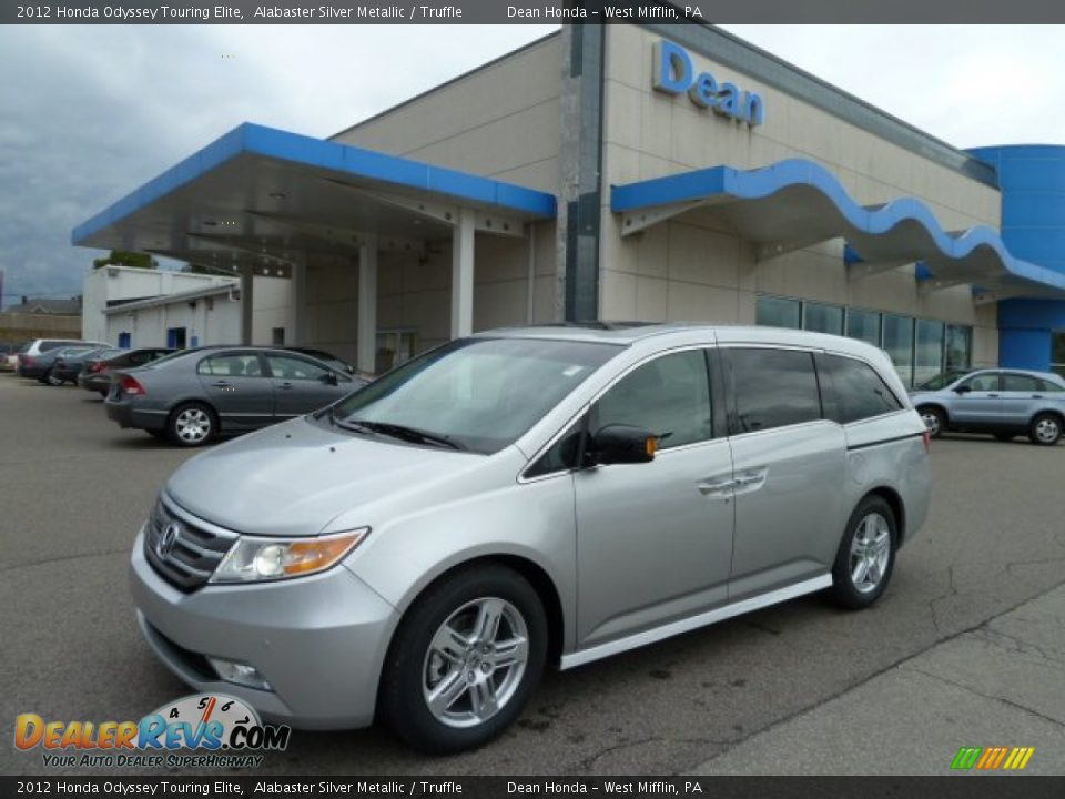2012 Honda Odyssey Touring Elite Alabaster Silver Metallic / Truffle Photo #1