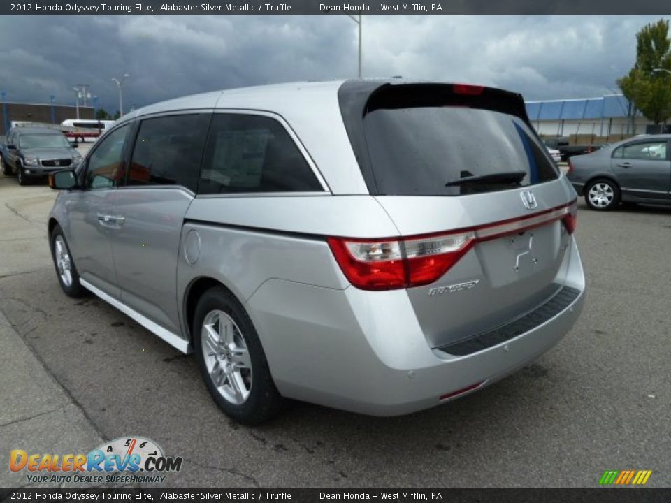 2012 Honda Odyssey Touring Elite Alabaster Silver Metallic / Truffle Photo #3