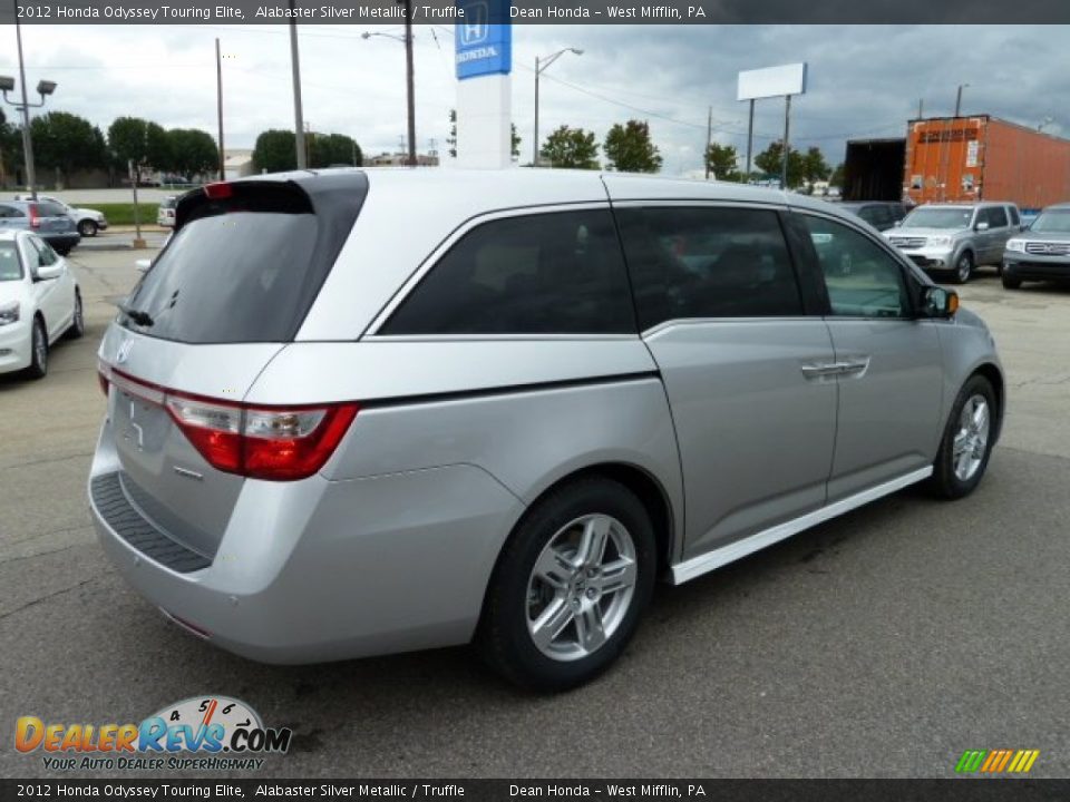 2012 Honda Odyssey Touring Elite Alabaster Silver Metallic / Truffle Photo #5