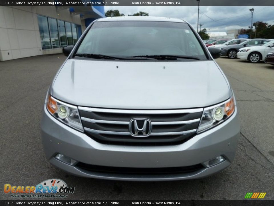 2012 Honda Odyssey Touring Elite Alabaster Silver Metallic / Truffle Photo #8
