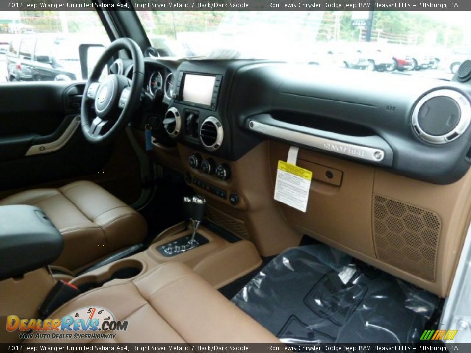 Black/Dark Saddle Interior - 2012 Jeep Wrangler Unlimited Sahara 4x4 Photo #14