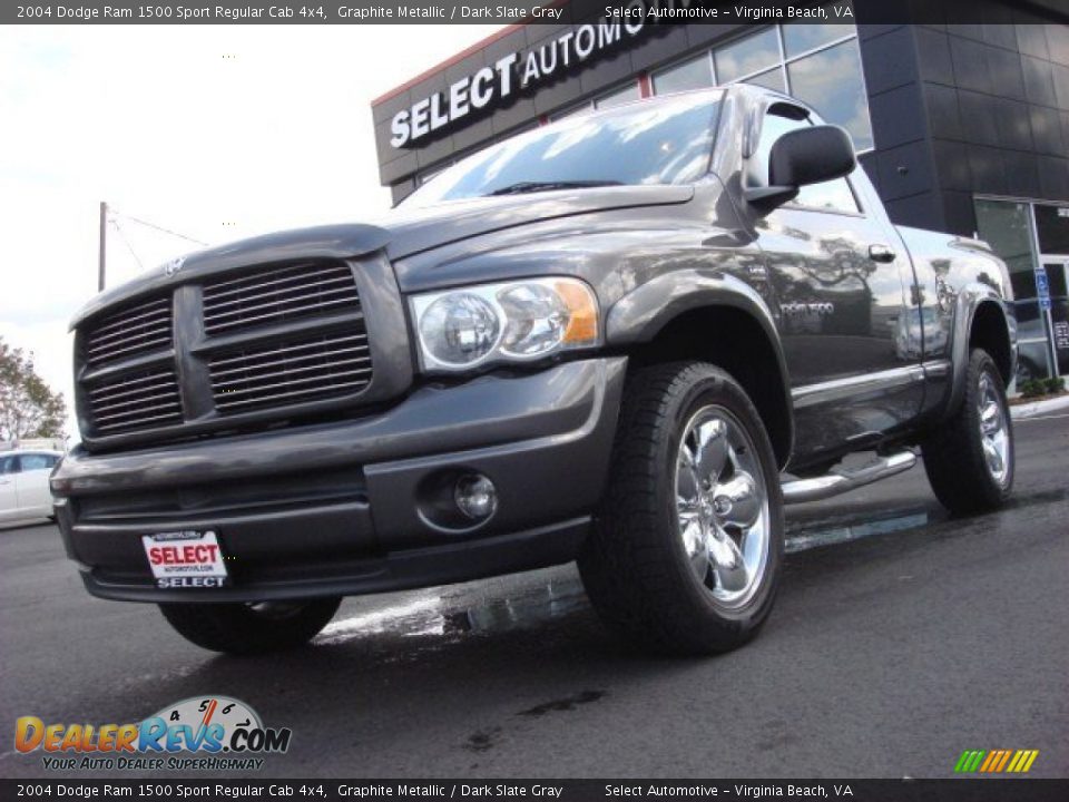 2004 Dodge Ram 1500 Sport Regular Cab 4x4 Graphite Metallic / Dark Slate Gray Photo #1