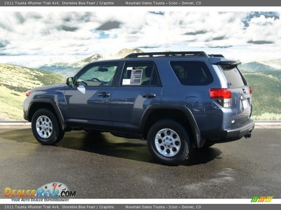 2011 Toyota 4Runner Trail 4x4 Shoreline Blue Pearl / Graphite Photo #3