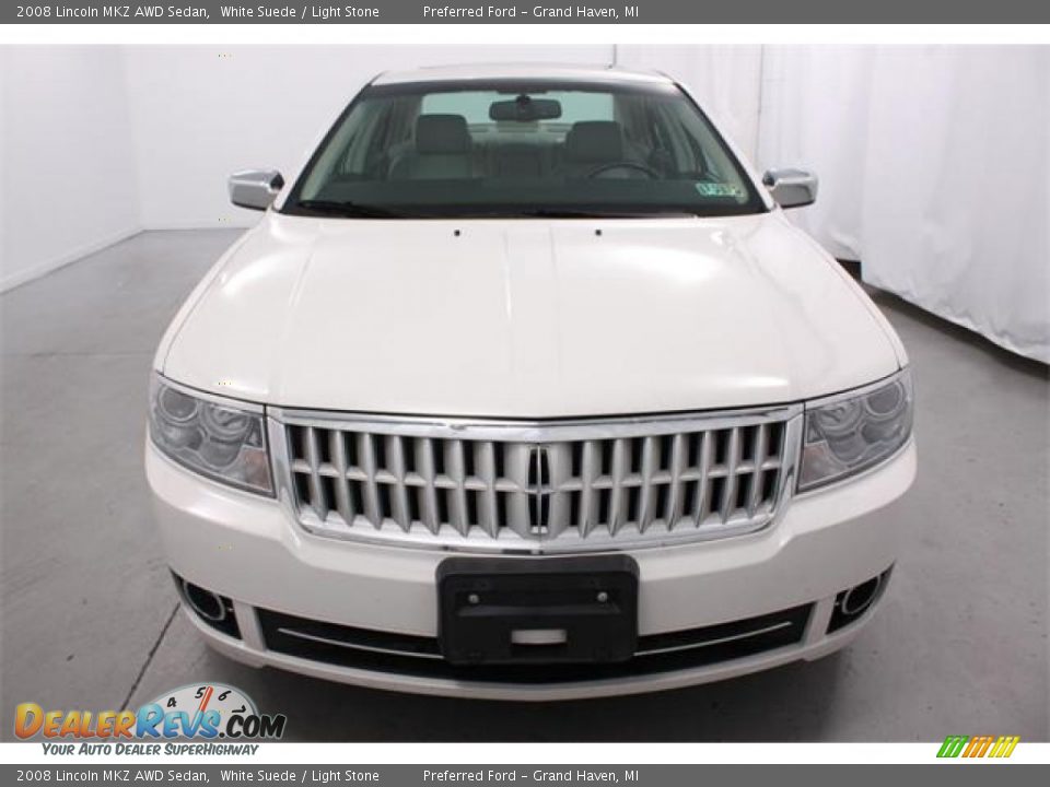 2008 Lincoln MKZ AWD Sedan White Suede / Light Stone Photo #2