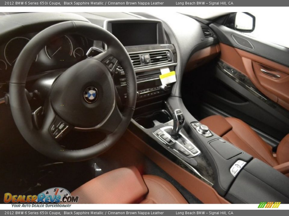 Cinnamon Brown Nappa Leather Interior 2012 BMW 6 Series 650i Coupe